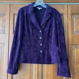 Croft & Barrow Deep Purple Women's Blazer